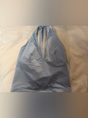 SHEIN Pale Blue Strappy Halter Top